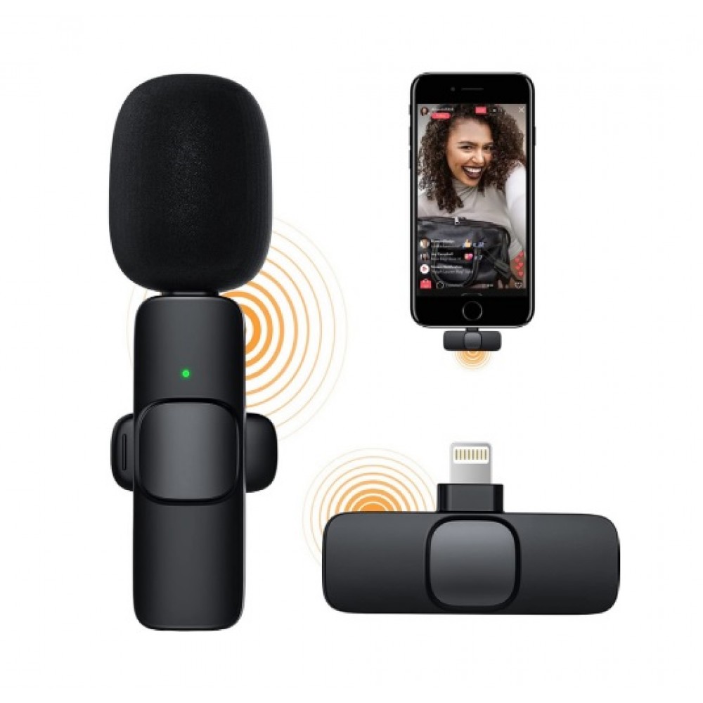 Micrófono para iPhone (wireless microphone, microfono de corbáta)