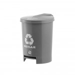 Papelera/basurero Con Pedal Redondo 12 Litros Gris Vanyplas