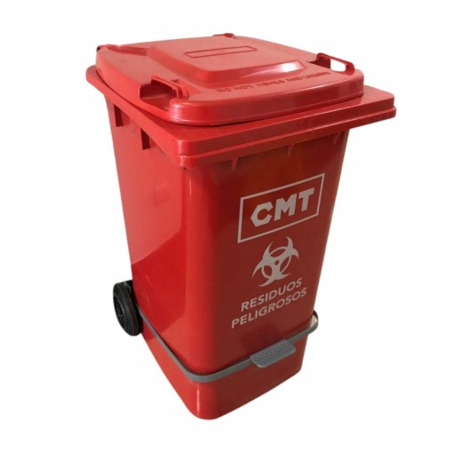 Tacho Industrial con tapa y pedal de 240 L 