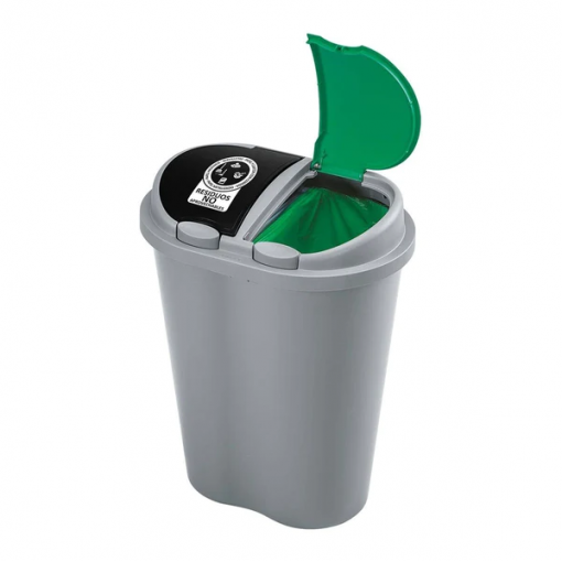 Basurero De Compartimiento Doble 50 Litros
