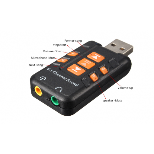 Tarjeta De Sonido Usb, Adaptador De Audio De 8,1 Canales