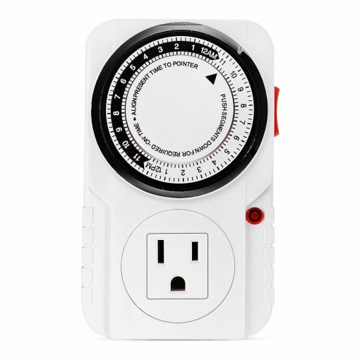 Temporizador Mecánico Enchufable De 24 Horas
