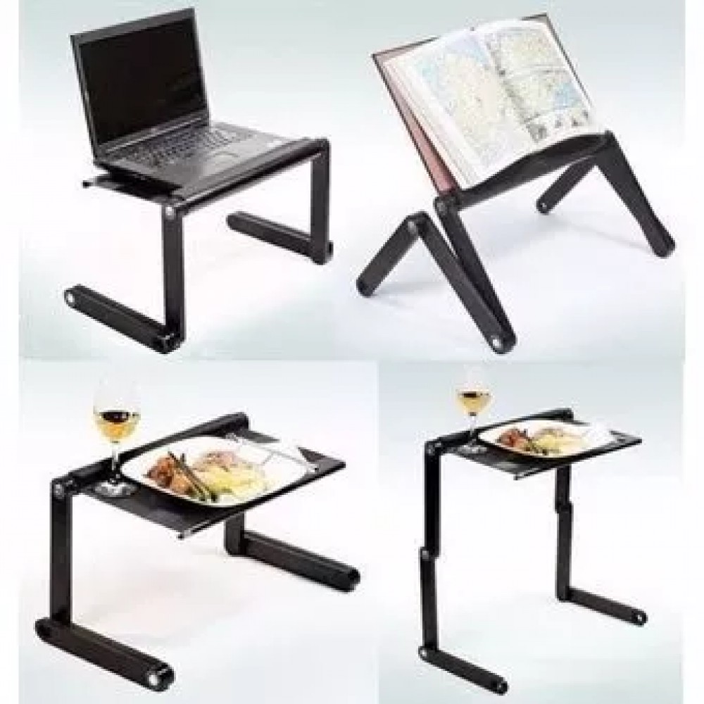 Mesa Multifuncional Cooler Graduable De Metal Para Laptop