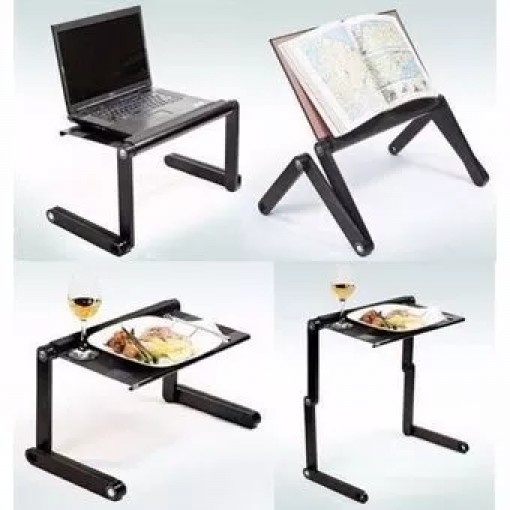 Mesa Multifuncional Cooler Graduable De Metal Para Laptop